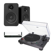 Audio Technica LP120XUSB (Black) + Kanto YU (Black) Bundle